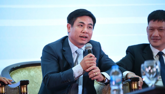 Phó cục trưởng Cục Quản lý nhà và Thị trường bất động sản Nguyễn Mạnh Khởi chia sẻ tại diễn đàn.